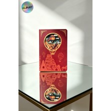 Glanart Hediyelik Lüks Oval Desen Kesimli Çizgisiz Not Hatıra Defteri 60 Yaprak (13,5X20,5 cm ) Kapadokya Kesim
