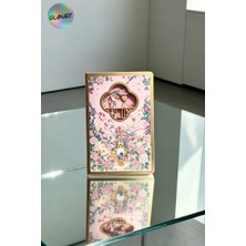 Glanart Hediyelik Lüks Oval Desen Kesimli Çizgisiz Not Hatıra Defteri 60 Yaprak (13,5X20,5 cm ) Kedi Kuş Kesim