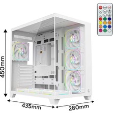Rampage Sealıte Beyaz 850W 80 Plus Bronze Atx/m-Atx 7X12CM Argb Pwm Fan+Kumanda Oyuncu Kasası