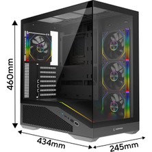 Rampage Reaper 750W 80 Plus Bronze Siyah 4*12CM Argb Fan Atx Gaming Oyuncu Kasası