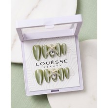 Louesse Beauty Louésse Olive Grace Takma Tırnak Seti 10’lu  Yeşil Sedefli Şık Tasarım