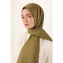 Silk Home Pamuk Polyester Liva Şal Olive Desenli Tok Duruşlu 90X200
