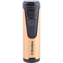 Cohiba Dört Torch Pürmüz Gold Silindir Puro Çakmağı - TR4631