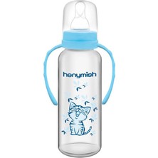Hanymish 240 cc Kulplu Biberon Mavi Renk Polipropilen Malzeme ile Güvenli Beslenme Sağlar