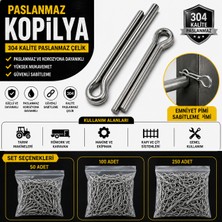 Marinox 2mm Paslanmaz Krom Kopilya 304 – Emniyet Pimi – Sabitleme Pimi – Endüstriyel Kullanım