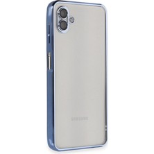 İlkyaz Fashion Samsung Galaxy A04 Kılıf Razer Lensli Silikon - Açık Mavi