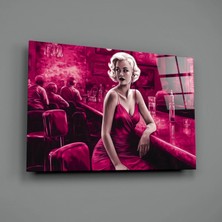 İnsigneart Barda Marilyn Cam Tablo || Tasarımcı Koleksiyonu