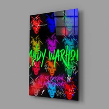 İnsigneart Insigne Art Design Andy Warhol ve Kendisi Cam Tablo || Tasarımcı Koleksiyonu