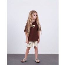 Miniko Kids Kız Çocuk Kalp Modelli Pamul Şortlu Takım