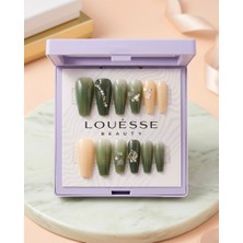 Louesse Beauty Louésse Olive Glow Takma Tırnak 12’li  Yeşil Ombre Taş Detaylı Nude Elegant Nail