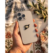 Zaytoon Metal Sticker Telefon Arka Süsü Suriye Haritası Kartal Figürlü 3D Kabartmalı