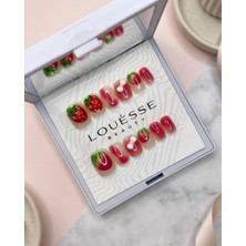 Louesse Beauty Louésse Strawberry Crush Takma Tırnak 12’li  Çilek Desenli Tatlı Nail Art Sweet Crush