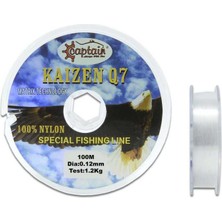 Captain Q7 Kaizen 100MT Monofilament Misina Beyaz Standart-0.45 mm