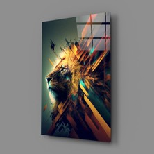 İnsigneart Aslan Kral Cam Tablo || Tasarımcı Koleksiyonu