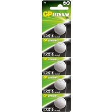 Gp CR-2016 Lityum 3 Volt Pil 5'li
