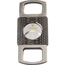 Cohiba Gümüş Desenli Metal Puro Makası Kesici - TRP7137