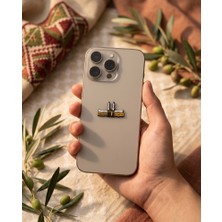 Zaytoon Metal Sticker Telefon Arka Süsü Kabe Mescid-i Haram Temalı 3D Kabartmalı