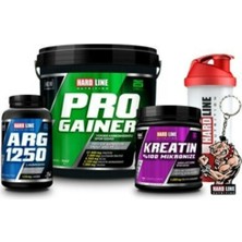 Hardline Nutrition Hardline Progainer 5000 gr Çikolata + Kreatin 300 gr + Arg 1250 Kombinasyonu Türkiye Menşeli Sporcu Besini