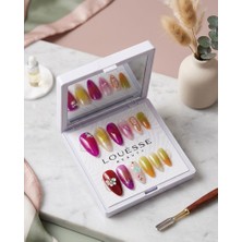 Louesse Beauty Louésse Candy Splash Takma Tırnak 12’li  Renk Geçişli Taşlı Nail Set