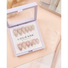 Louesse Beauty Louésse Nude Metal Lace Takma Tırnak 12’li  Nude Metal Çizgili Minimal Elegant Nail
