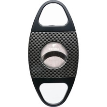 Cohiba Siyah Karbon Desenli Metal Puro Makası Kesici - TR9326