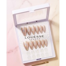 Louesse Beauty Louésse Champagne Glow Takma Tırnak Seti 12’li  Sedefli Nude Parlak Şık Minimal Model