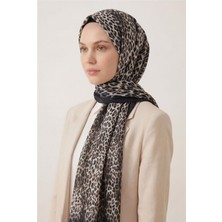Silk Home Leopar Desen Pamuklu Krem 90X200 Soft Şal