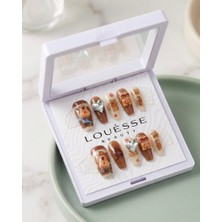 Louesse Beauty Louésse Capy Café Love Takma Tırnak 10’lu  Kapibara Figürlü Kahve Ton Cute Nail