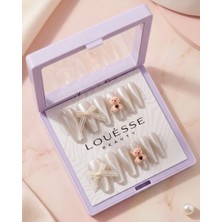 Louesse Beauty Louésse Baby Bear Glow Takma Tırnak 12’li  Ayıcıklı Işıltılı Nail Set