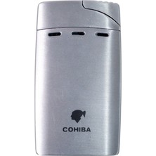 Cohiba Çift Torch Pürmüz Gümüş Puro Çakmağı - TR9026