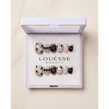 Louesse Beauty Louésse Mono Cutie Takma Tırnak 12’li  Siyah Beyaz Kalpli Sevimli Cute Mood Nail