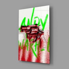 İnsigneart Andy Warhol ve Silah Cam Tablo || Tasarımcı Koleksiyonu