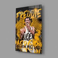 İnsigneart Freddie Mercury, Kraliçe Cam Tablo || Tasarımcı Koleksiyonu