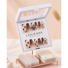 Louesse Beauty Louésse Wild Charm Takma Tırnak Seti 12’li  Leopar Desenli Ombre Taşlı Trend Model