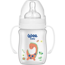 Wee Baby Geniş Ağızlı Kulplu Biberon Polipropilen Malzeme ile Yumuşak Emzik Tasarımı 150 ml