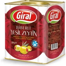 Giral Biber Dolgulu Yeşil Zeytin 10 kg