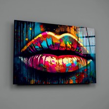 İnsigneart Insigne Art Design Dudaklar Cam Tablo || Tasarımcı Koleksiyonu