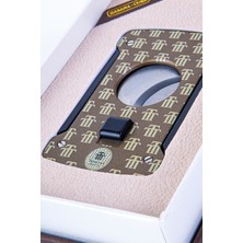 Cohiba Trinidad Özel Üretim Kahverengi Kelebek Dizayn Metal Puro Makası Kesici - TR8290