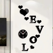 GHY Ahşap Love Temalı Duvar Saati