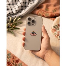 Zaytoon Metal Sticker Telefon Arka Süsü Mescid-i Aksa Sarılan Eller Figürlü 3D
