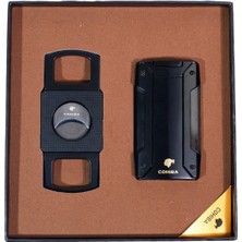 Cohiba Çakmak Kesici Ikili Siyah Puro Seti - TR9263