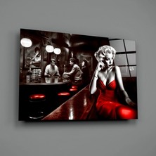 İnsigneart Barda Marilyn Cam Tablo || Tasarımcı Koleksiyonu