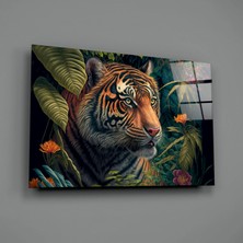İnsigneart Insigne Art Design Çiçeklerin Arkasındaki Tuzak Cam Tablo || Tasarımcı Koleksiyonu