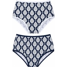 Hepsine Rakip 2li Kadın Damalı Bikini Arka Düz Yüksek Bel Ince Lastik Ekonomik