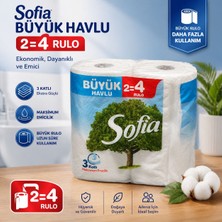Sofia 4 Adet Sofia Dev Havlu 2=4 Rulo