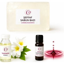Carmelina Sabun Yapım Seti-5 (Şeffaf Sabun Bazı- Kırmızı Boya Ve Yasemin Esansı)