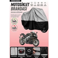 Cemku Double Gri Üst - Siyah Alt, Arka Çanta Uyumlu Aprilia Rsv4 Factory Motosiklet Brandası