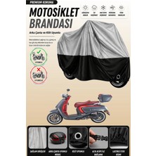 Cemku Double Gri Üst - Siyah Alt, Arka Çanta Uyumlu Arora Mojito 50 Motosiklet Brandası