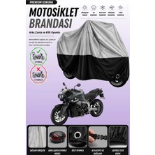 Cemku Double Gri Üst - Siyah Alt, Arka Çanta Uyumlu Bmw K 1300 R Motosiklet Brandası