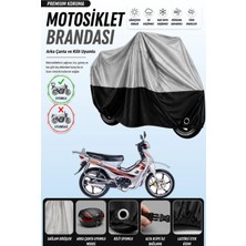 Cemku Double Gri Üst - Siyah Alt, Arka Çanta Uyumlu Falcon Magic 50 Motosiklet Brandası